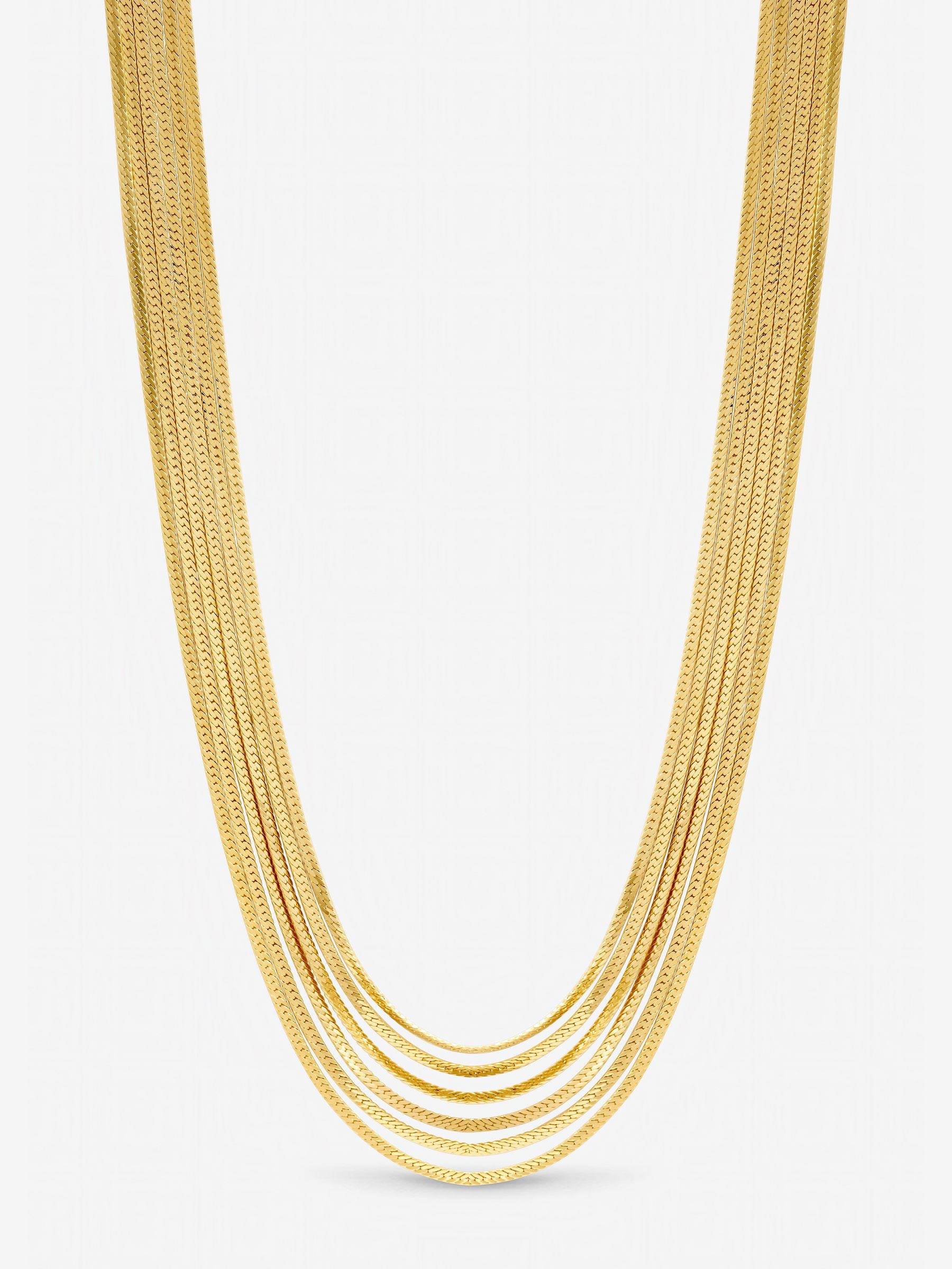 Inicio gold tone multi layered necklace (British brand)