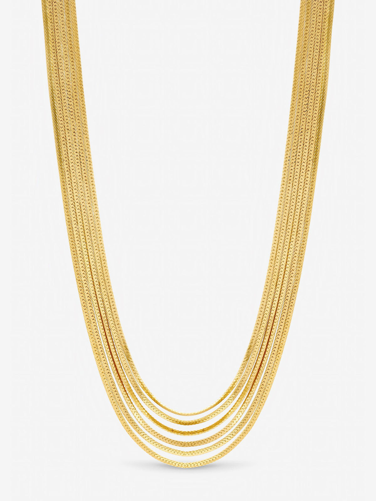 Inicio gold tone multi layered necklace (British brand)