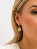 Inicio gold plated diamond cut clover earrings (British brand)