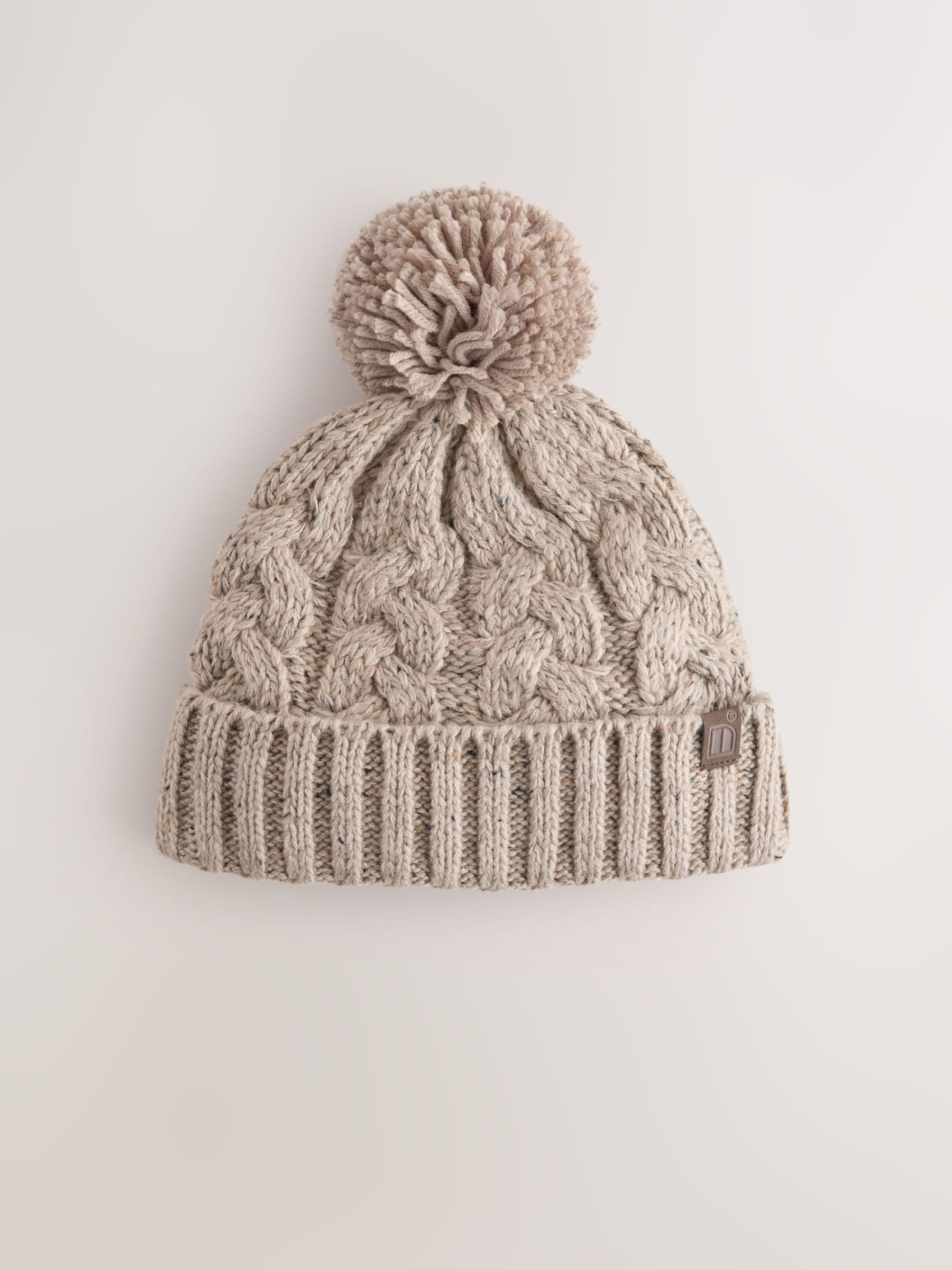 Stone Cable Knit Pom Hat (1-16yrs)