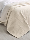 Catherine Lansfield Navy Blue Velvet Pinsonic Quilted Bedspread 240x260cm