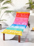 Catherine Lansfield bright block stripe sun lounger towel 92x180cm, UK version