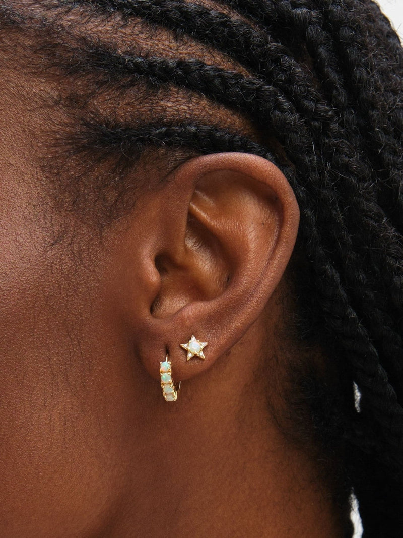 Inicio sterling silver plated opal earrings pack of 2 - British product