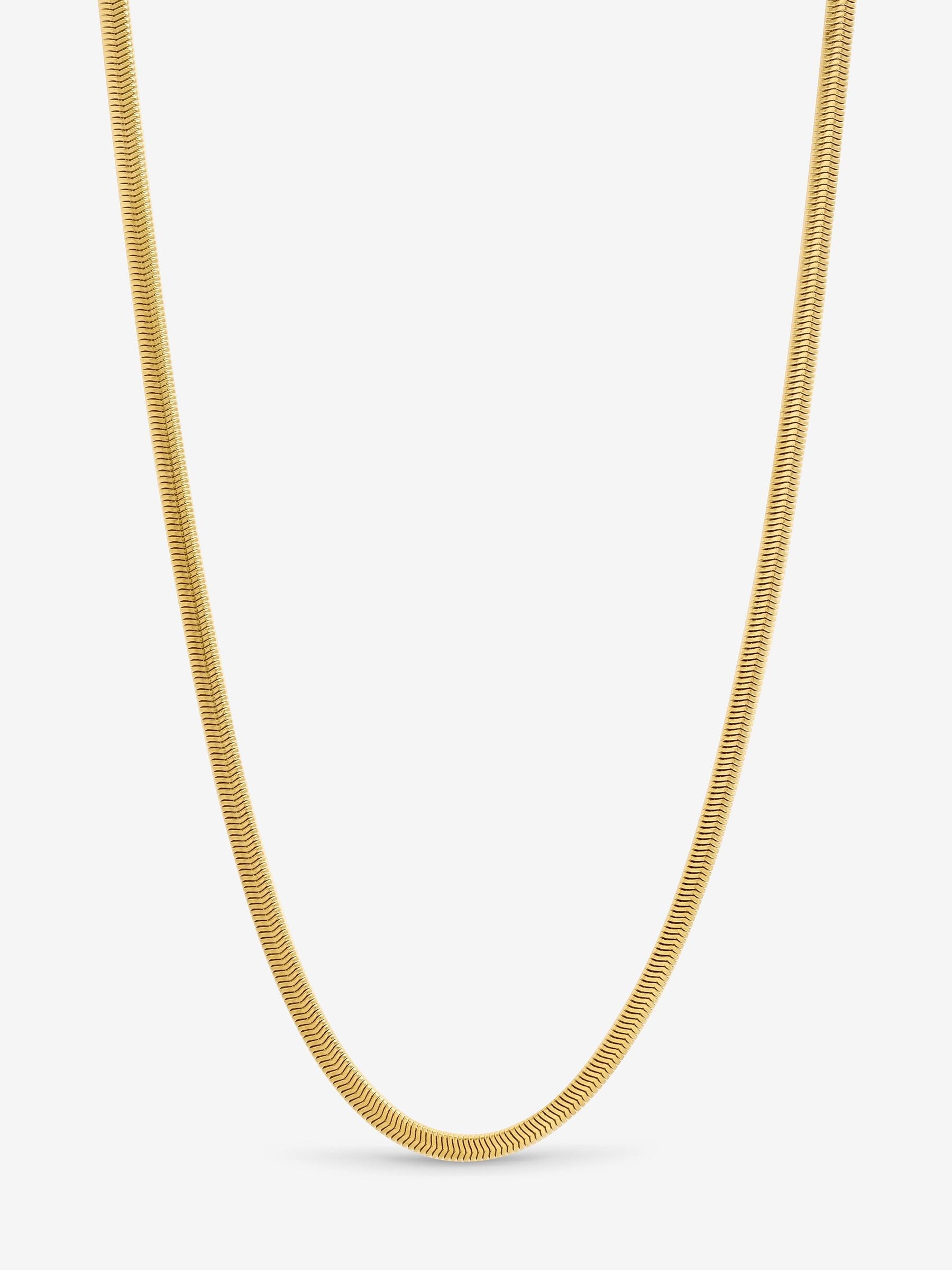 Inicio gold tone snake chain necklace 20 inches, UK version