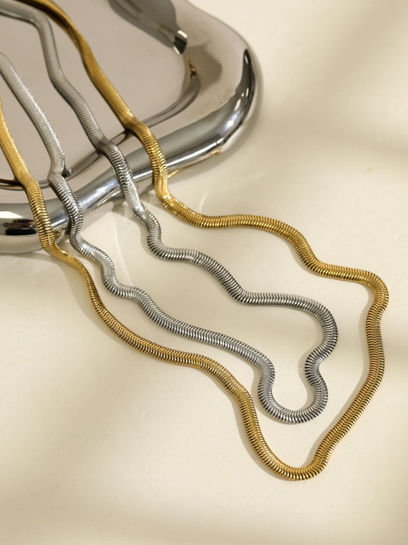 Inicio gold tone snake chain necklace 20 inches, UK version