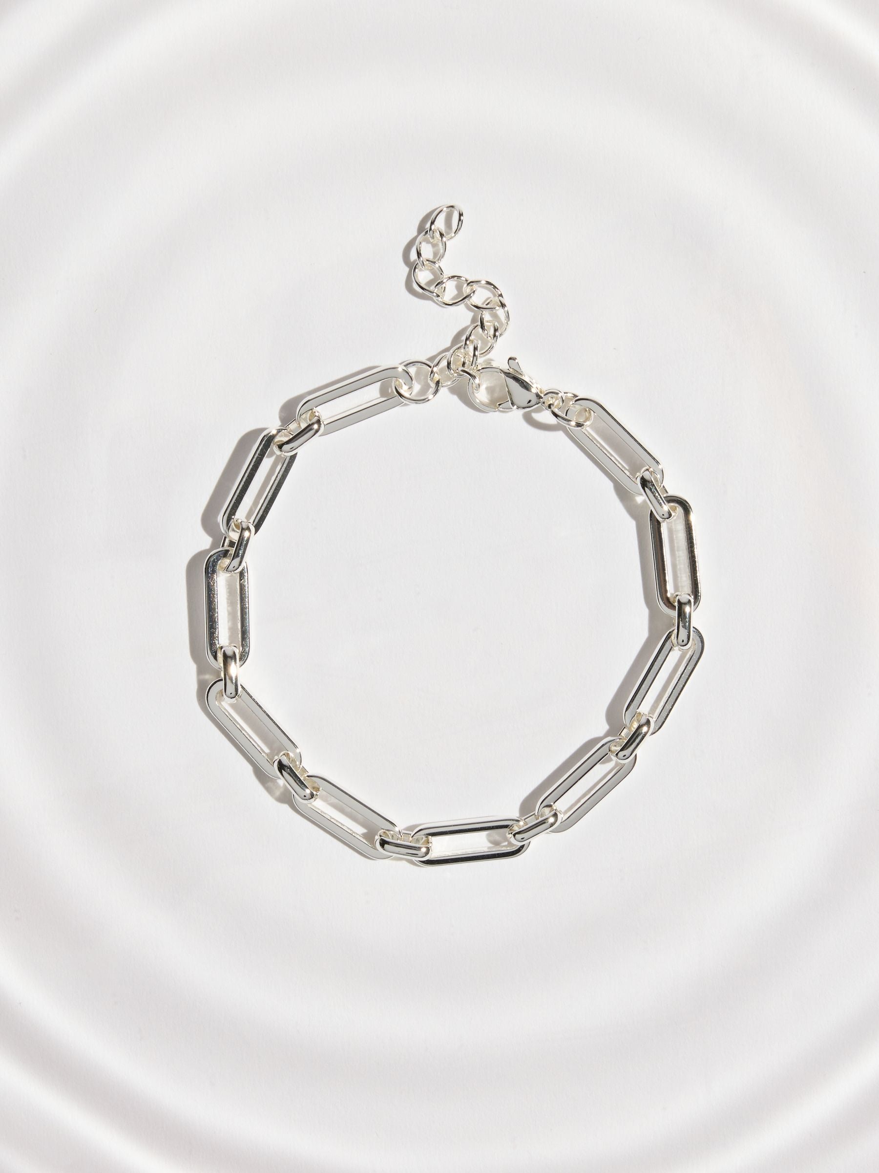 Gold Tone Waterproof Stainless Steel Paperclip Chain Bracelet