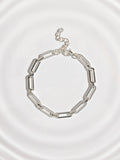 Gold Tone Waterproof Stainless Steel Paperclip Chain Bracelet