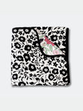 Etta Loves black white Liberty muslin blanket 80x80cm, imported from the UK