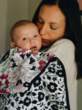 Etta Loves black white Liberty muslin blanket 80x80cm, imported from the UK