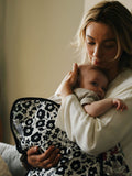 Etta Loves black white Liberty muslin blanket 80x80cm, imported from the UK