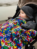 Etta Loves black and white sensory muslin blanket, UK version
