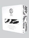 Etta Loves Black Fern Print sensory blanket 120x120cm - British product