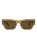 AllSaints IGGY square sunglasses in milky cognac (British brand)