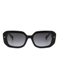 AllSaints black oversized oval sunglasses hexagon details - British product