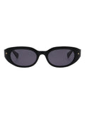 AllSaints LOLA black acetate sunglasses with dark grey lenses (British brand)