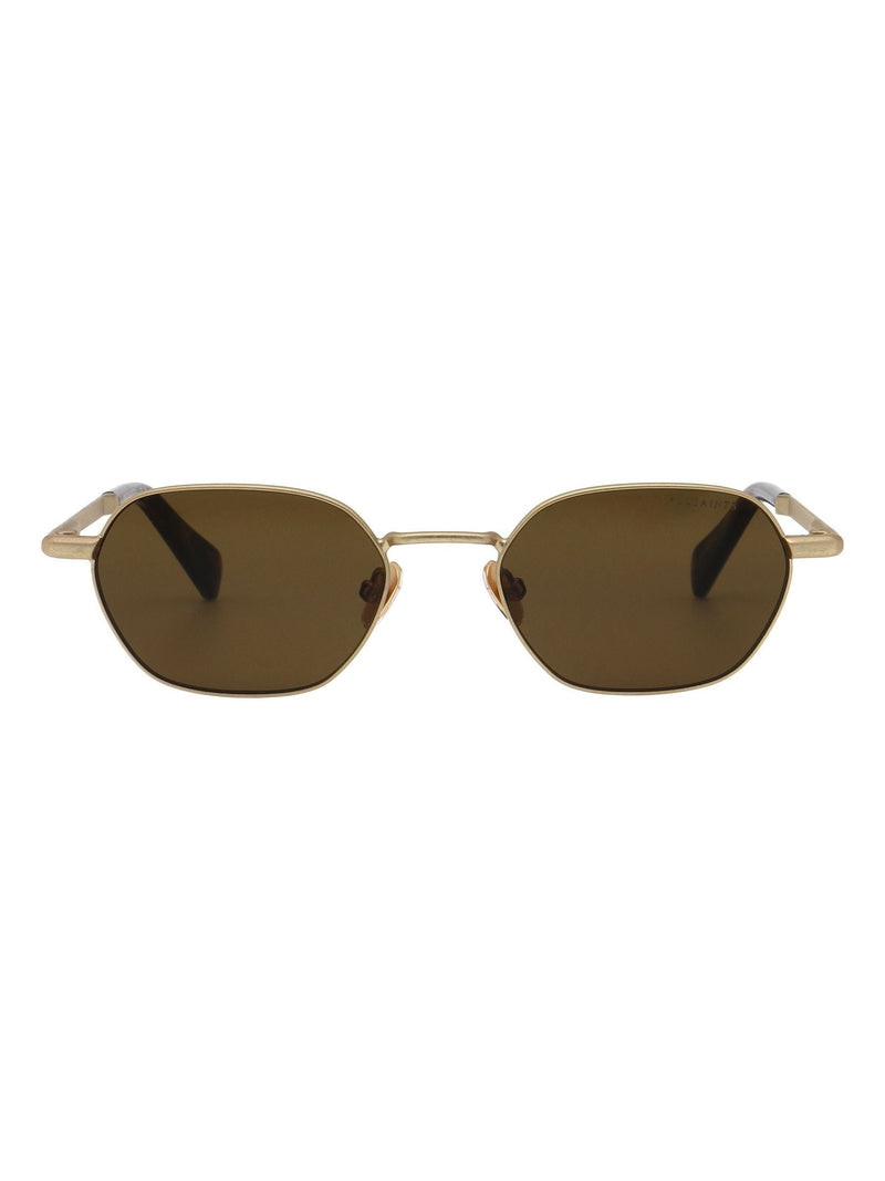 AllSaints metal sunglasses gold frame brown lenses 51mm (British brand)