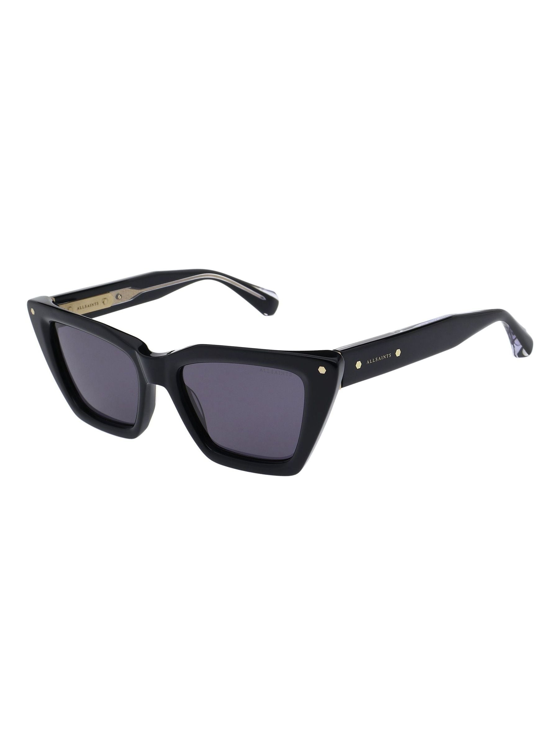 AllSaints BLAIR cat-eye sunglasses with black frame, imported from the UK