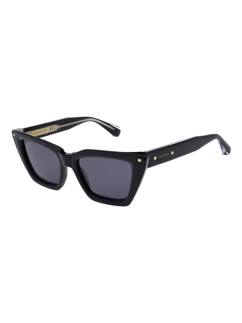 AllSaints BLAIR cat-eye sunglasses with black frame, imported from the UK