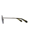 AllSaints KAI silver metal sunglasses with dark grey lenses (British brand)