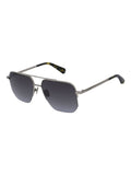 AllSaints KAI silver metal sunglasses with dark grey lenses (British brand)
