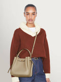 Tory Burch Soft Cement Romy Pebbled Bucket Bag