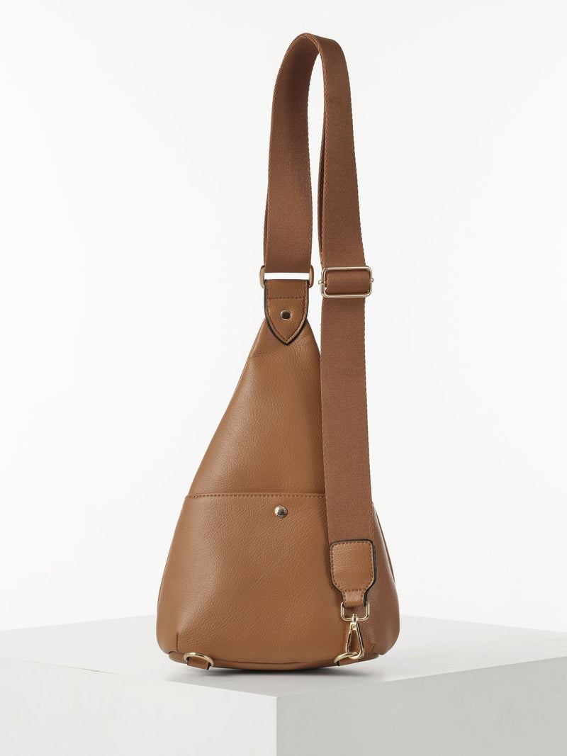 Luella Grey tan brown Darla weekend cross-body bag, imported from the UK