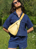 Luella Grey Tan Brown Darla Weekend Cross-Body Bag