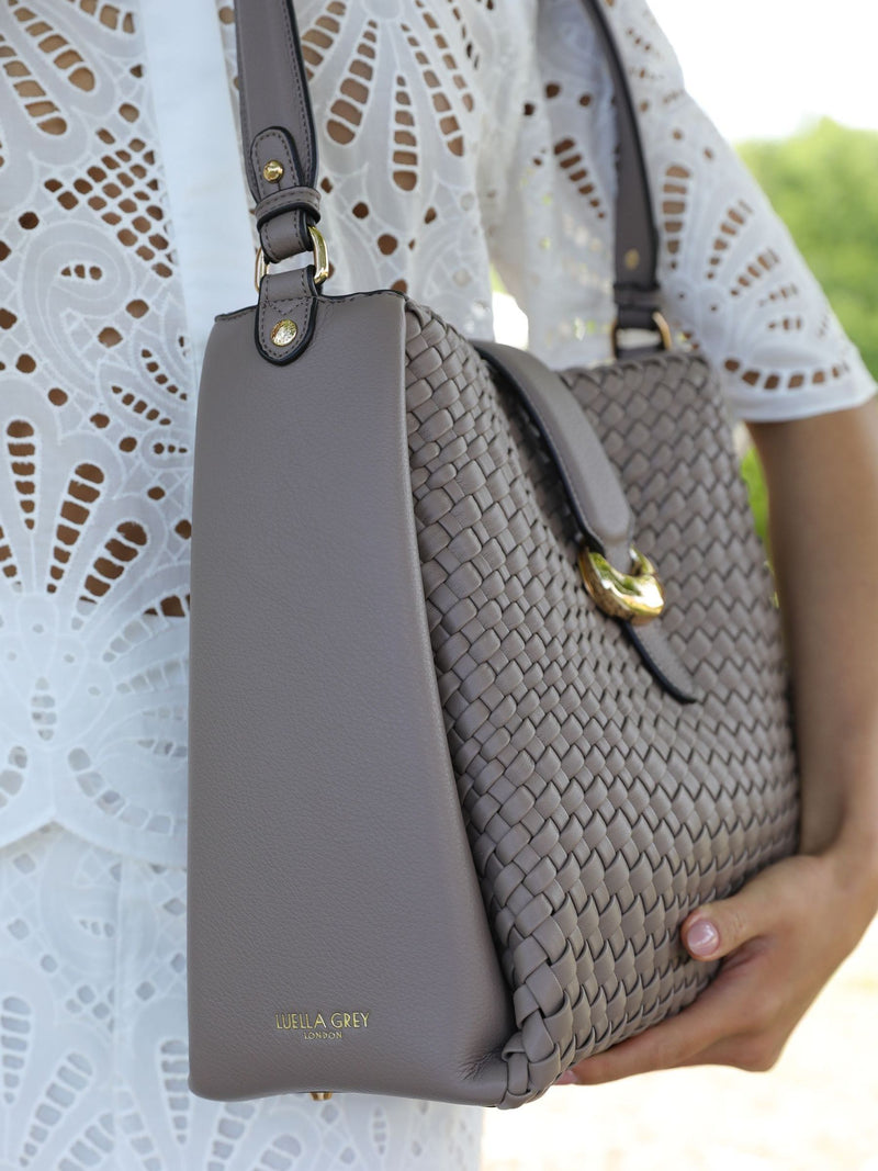 Luella Grey Flora weave hobo bag, imported from the UK