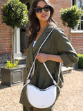 Luella Grey Cora saddle cross-body bag in white - British product