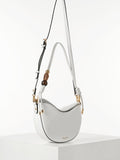 Luella Grey Cora saddle cross-body bag in white - British product