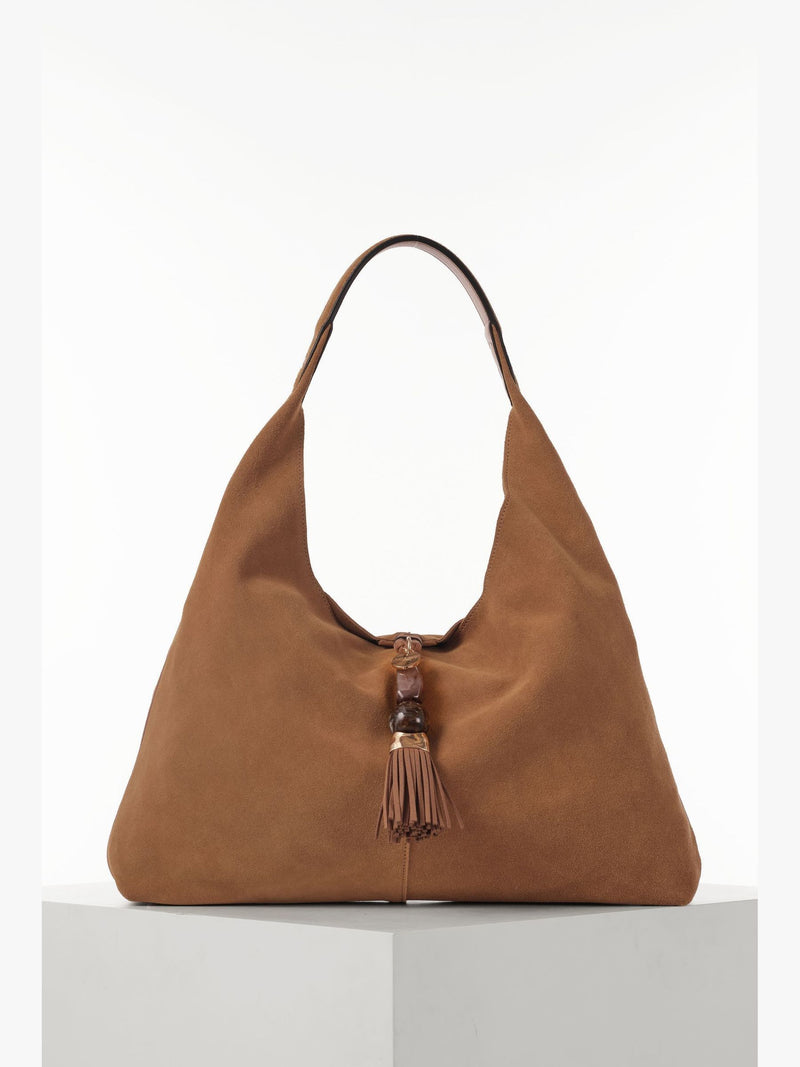 Luella Grey Pandora suede hobo bag, UK version