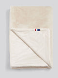 US Polo Assn Silver Birch fur-style throw 130x170cm (British brand)