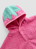 JoJo Maman Bébé strawberry hooded poncho towel (British brand)