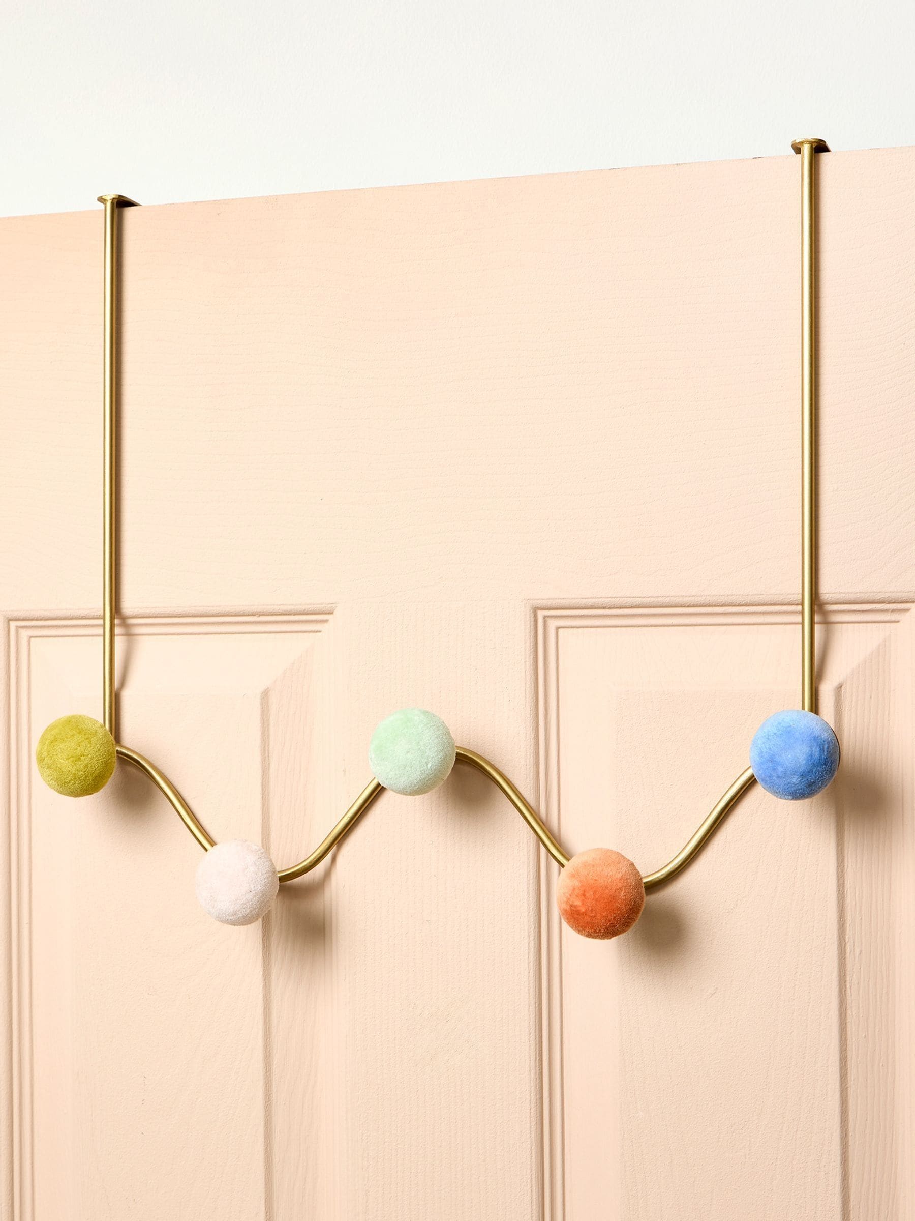 Oliver Bonas over door hooks gold velvet, UK version