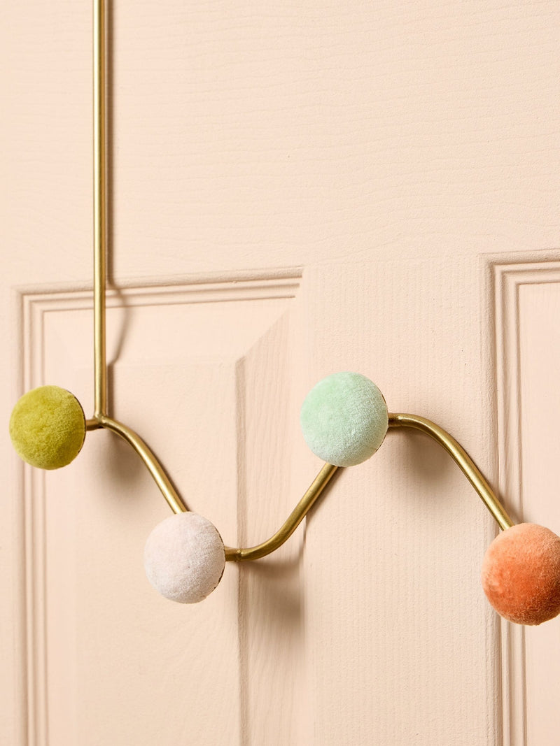 Oliver Bonas over door hooks gold velvet, UK version