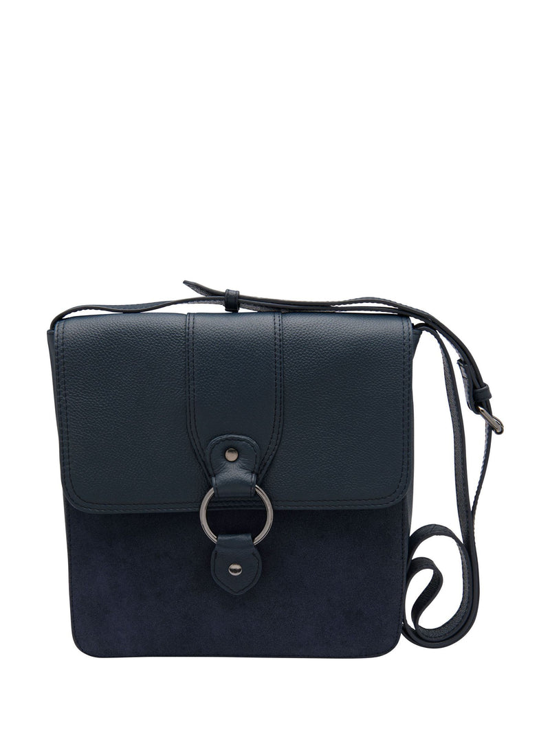 Lotus Blue Leather Handbag