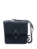 Lotus Blue Leather Handbag
