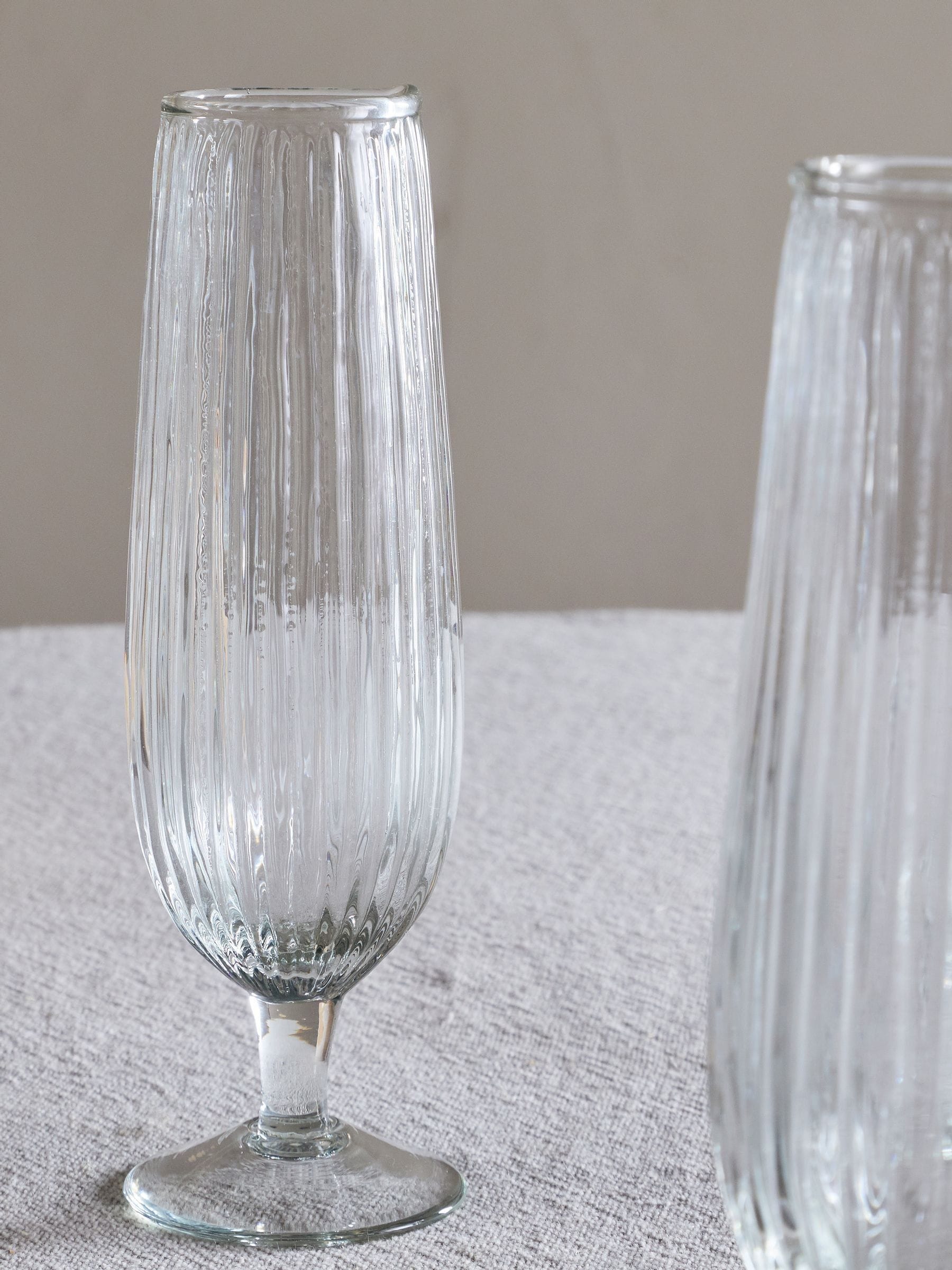 Nkuku clear Otuba champagne flutes set of 4, imported from the UK