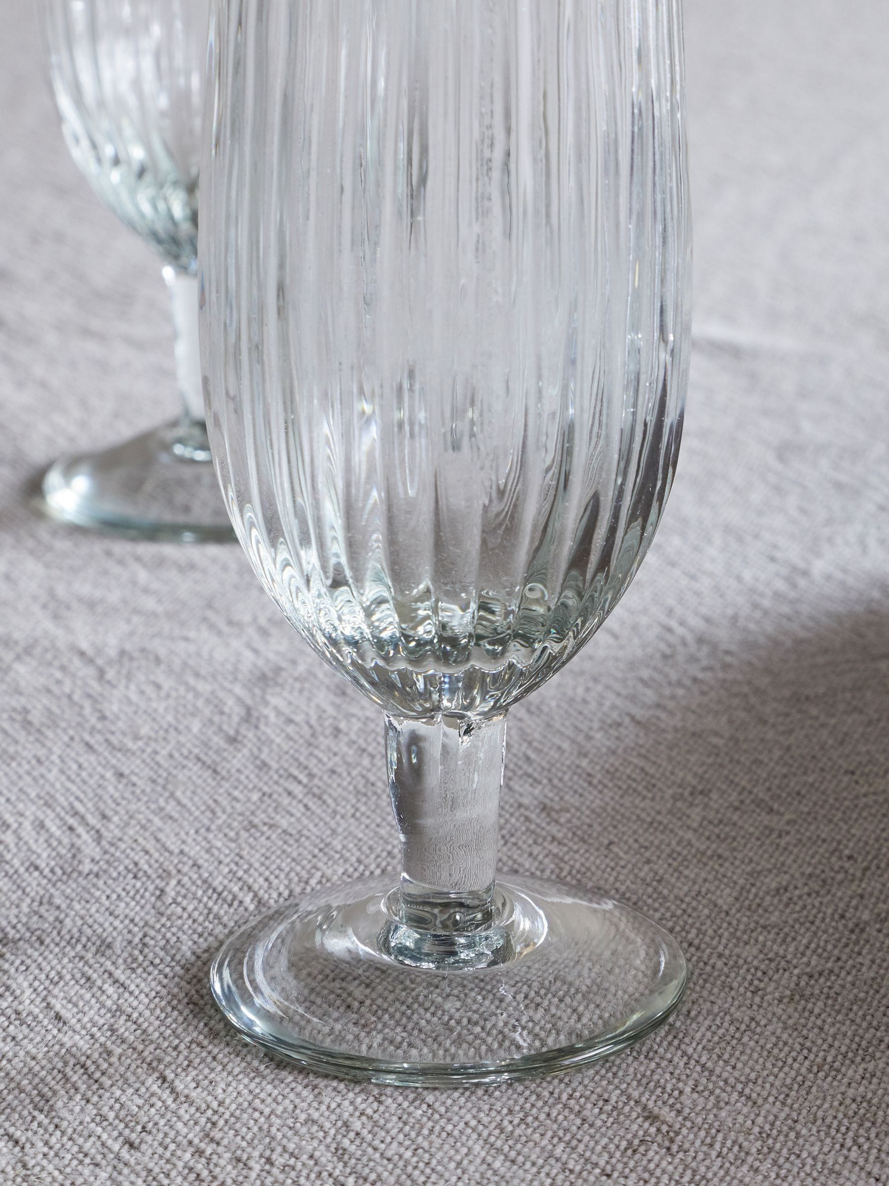Nkuku clear Otuba champagne flutes set of 4, imported from the UK