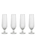 Nkuku clear Otuba champagne flutes set of 4, imported from the UK