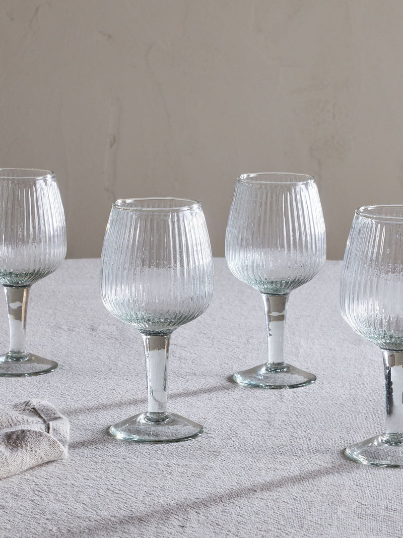 Nkuku clear wine glasses set of 4 (British brand)