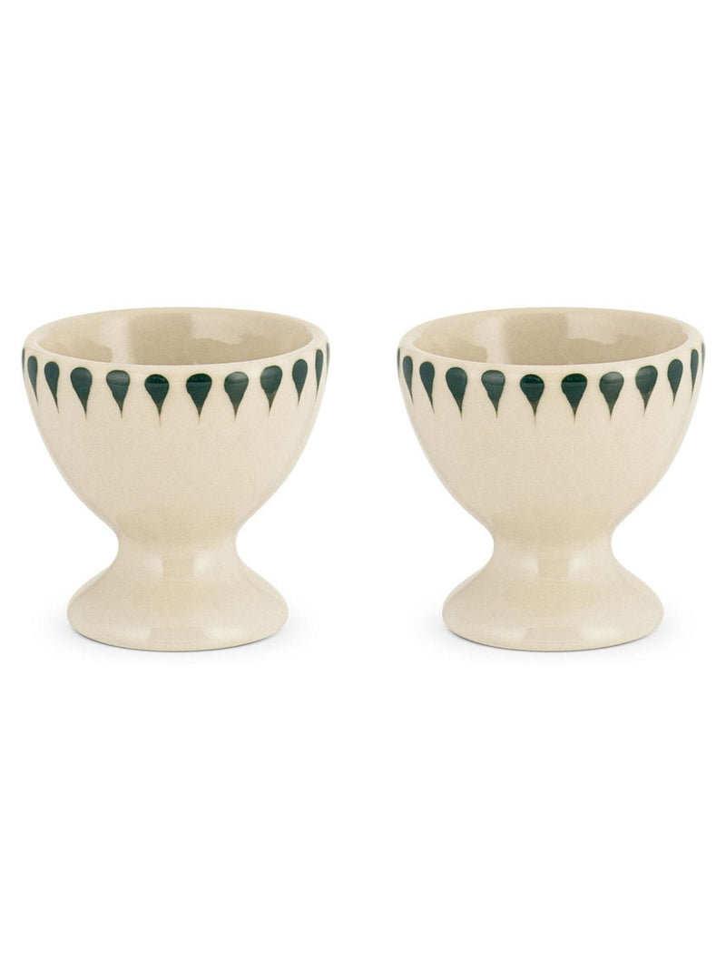 Nkuku Cream Juniper Drop egg cup 5cm, imported from the UK