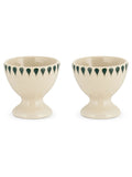 Nkuku Cream Juniper Drop egg cup 5cm, imported from the UK