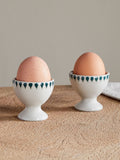 Nkuku Cream Juniper Drop egg cup 5cm, imported from the UK
