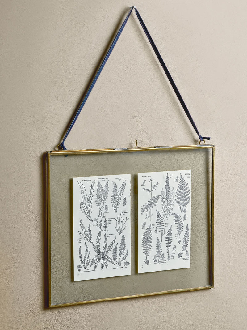 Nkuku antique brass Kiko landscape photo frame 29x36cm, imported from the UK