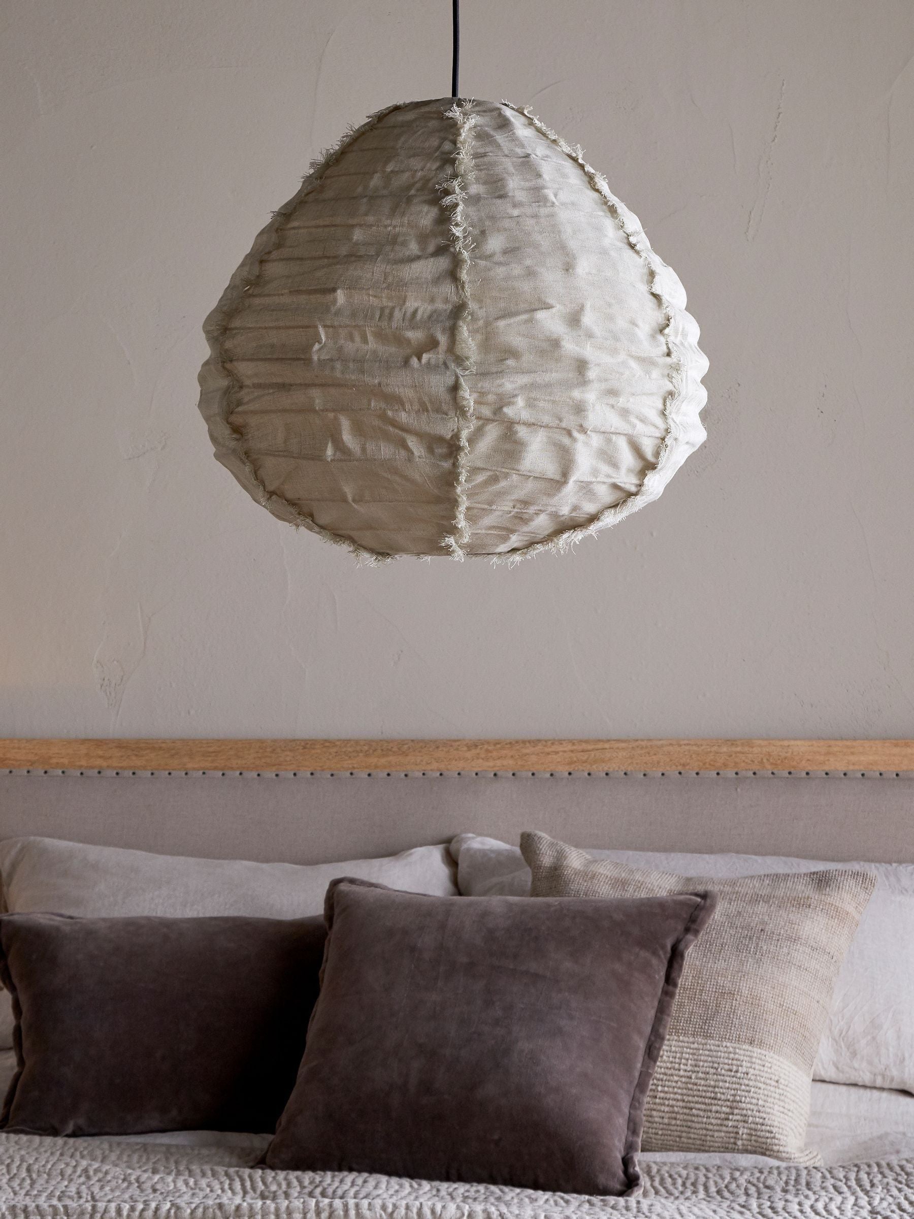 Nkuku Natural Hirana linen lampshade (British brand)