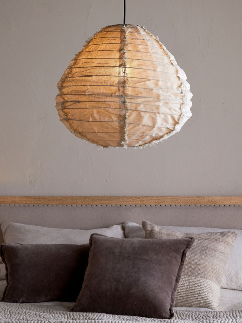 Nkuku Natural Hirana linen lampshade (British brand)