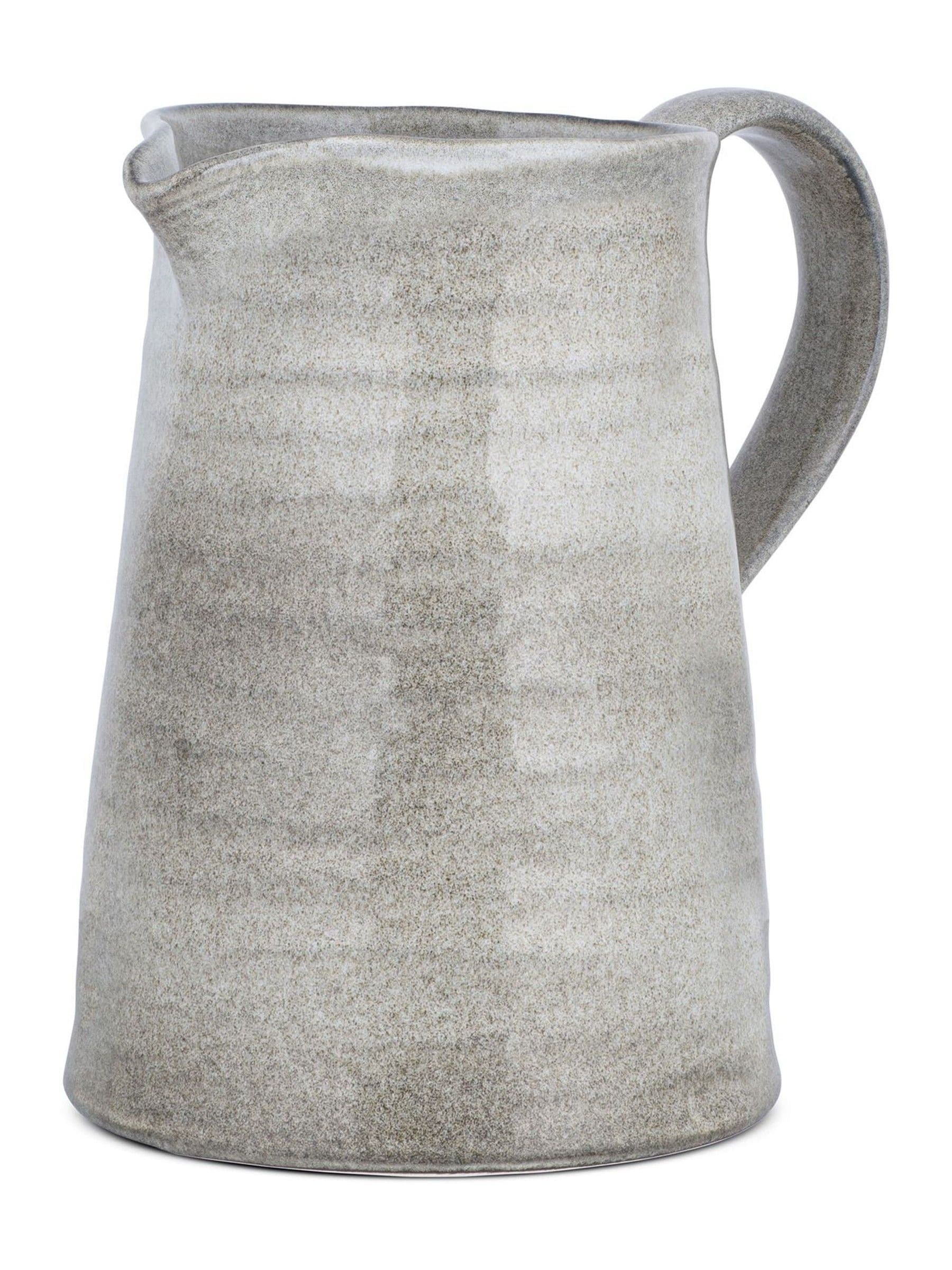 Nkuku grey Valinha earthenware jug (British brand)