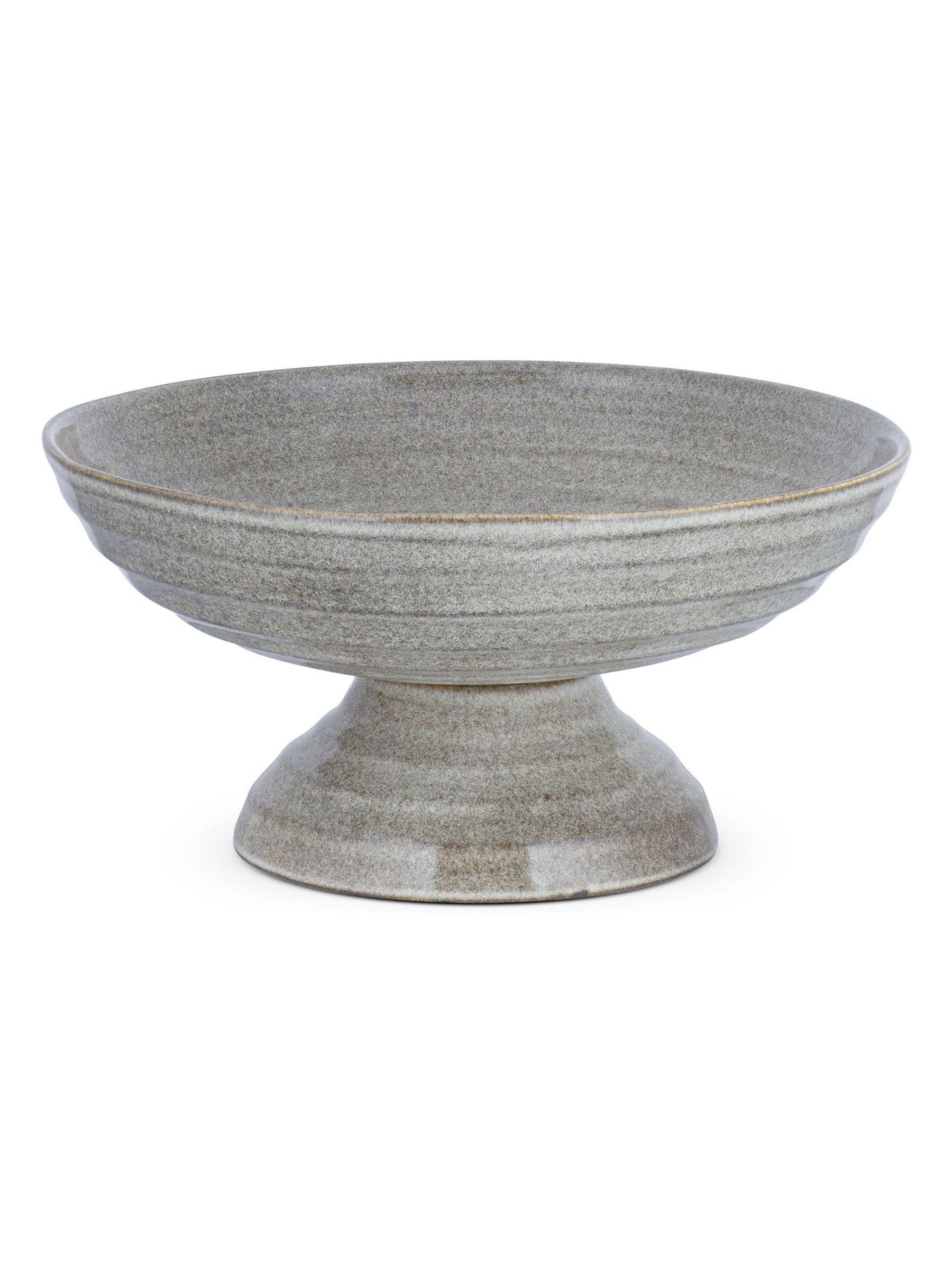 Nkuku Grey Valinha footed bowl 23.5cm - British product