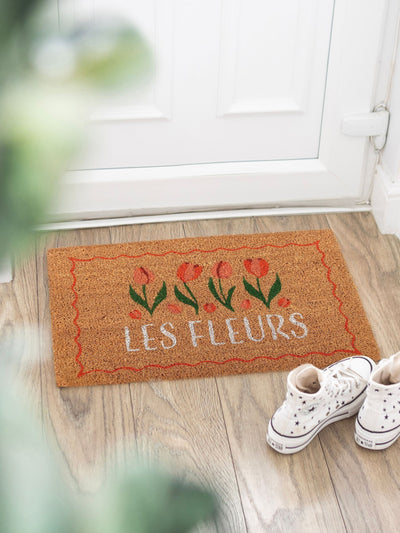 Next Something Different Brown Natural Les Fleurs Tulip Doormat- Buy online at McGrocer